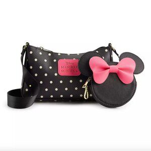 Disney Minnie Mouse Crossbody Bag with Detachable Coin Pouch - Collectible Gifts